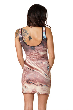 Cocktail Dress-Travel Dress-Earth Clothing-NASA Satellite Clothing-Dasht-e Kavir