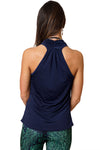 Sleeveless Cowl Neck Top-Nature Clothing-Earth Top-Sapphire