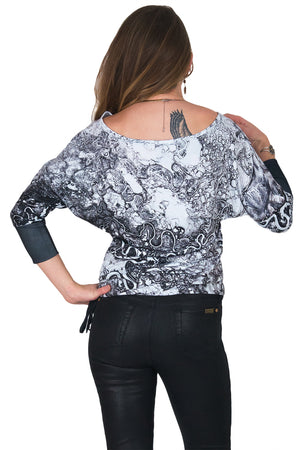 Dolman Top-Printed Travel Clothes-Map Clothing-Mayn River