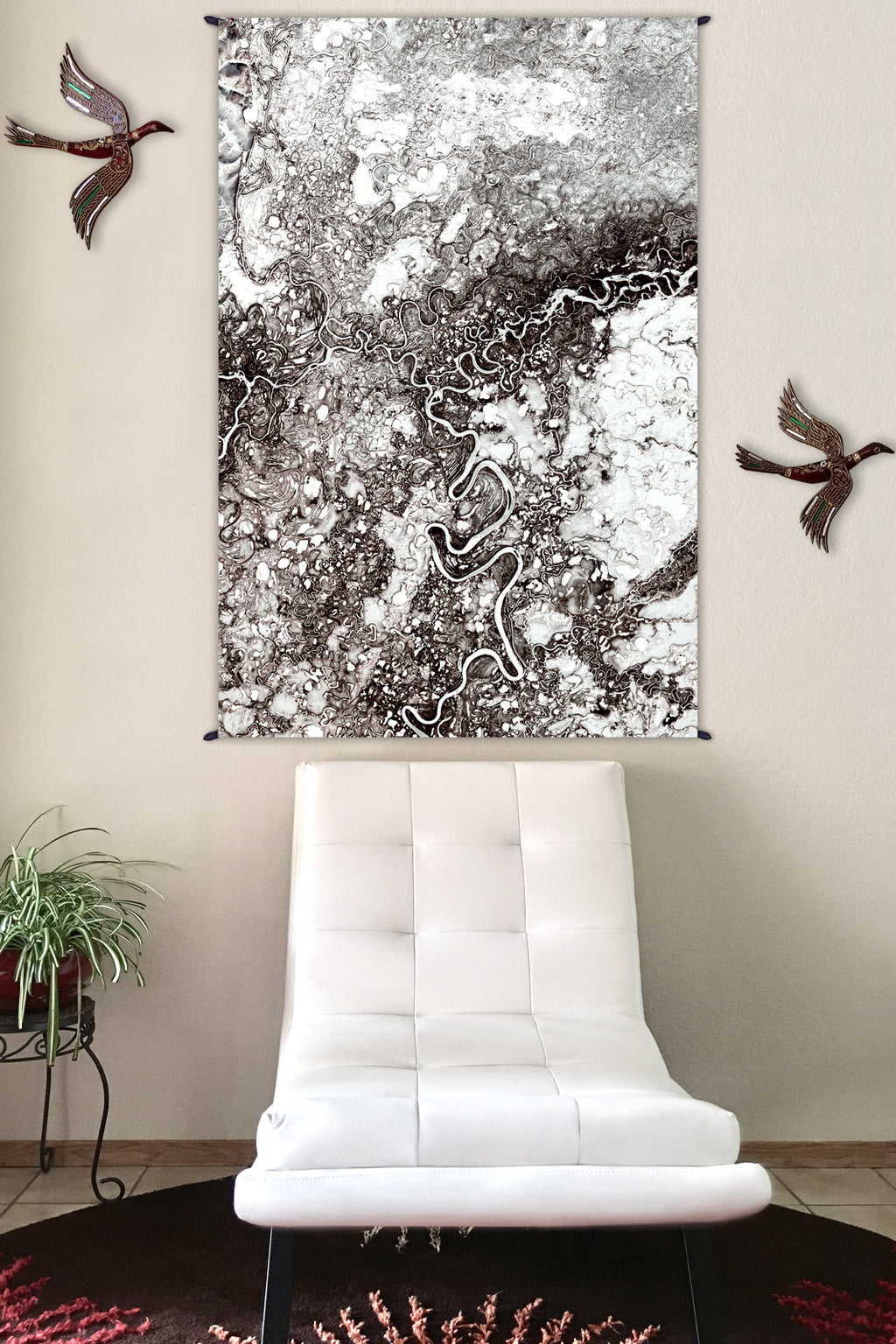 Fabric Tapestry - Nature Wall Hangings - Wall Art - Yoga Gift - Mayn River