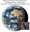 Sleeveless Cowl Neck Dress - NASA Satellite Image of Earth - Ghadamis-Earth Image