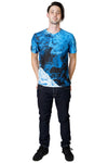 Mens Short Sleeve-Activewear Clothing with Satellite Image-Kamchatka-Full view