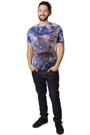 Mens Short Sleeve T-shirt-Nature Inspired Performance Clothing-Atlas Mtns-Full View