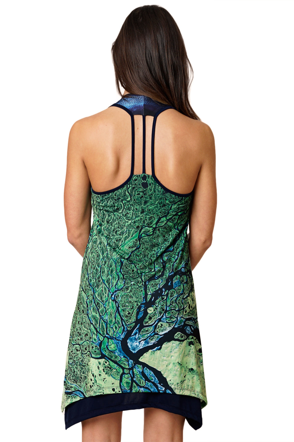 Gypsy Dress-National Geographic Clothing-Map Dress-Lena Delta-Back view