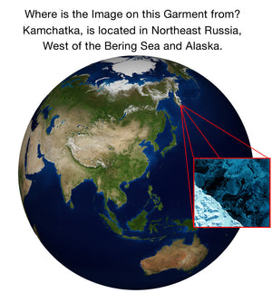 Dolman Top-Landscape Clothing-Satellite Image Kamchatka