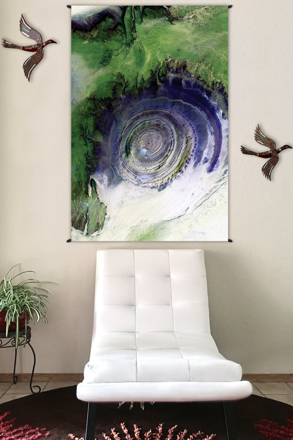 Landscape Tapestry - Nature Tapestry - Fabric Tapestry - Richat Structure