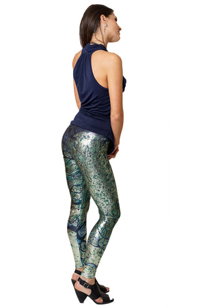 Printed Leggings-Map Leggings-Nature Clothing-Lena Delta