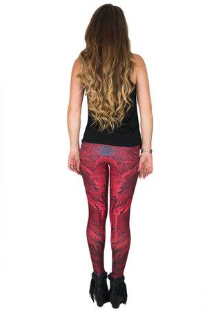 Leggings - Colorful Printed Leggings with NASA Satellite Image - Desolation Canyon