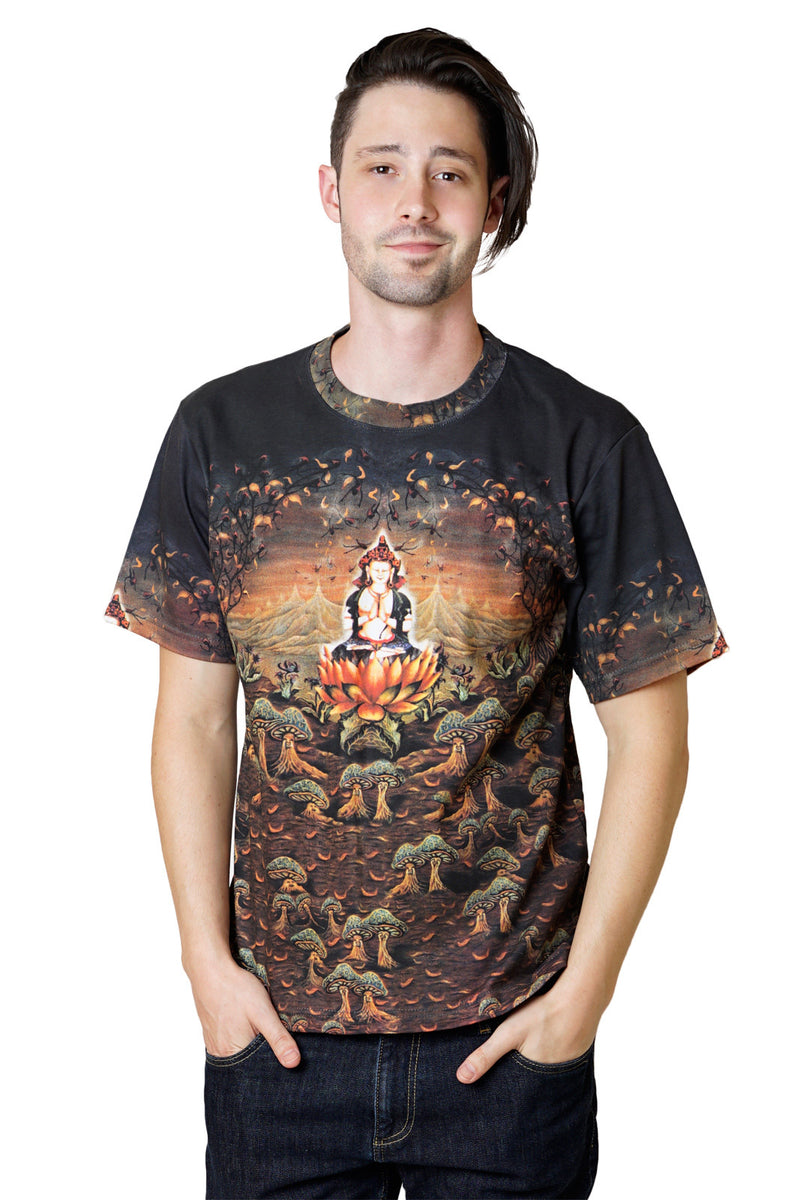 Shortsleeve Printed T-shirt- Psychedelic Art - Enlightenment