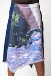 Jean Skirt-Silver Bird-Visionary Art Clothing-Nature Clothing-Fairy Clothing