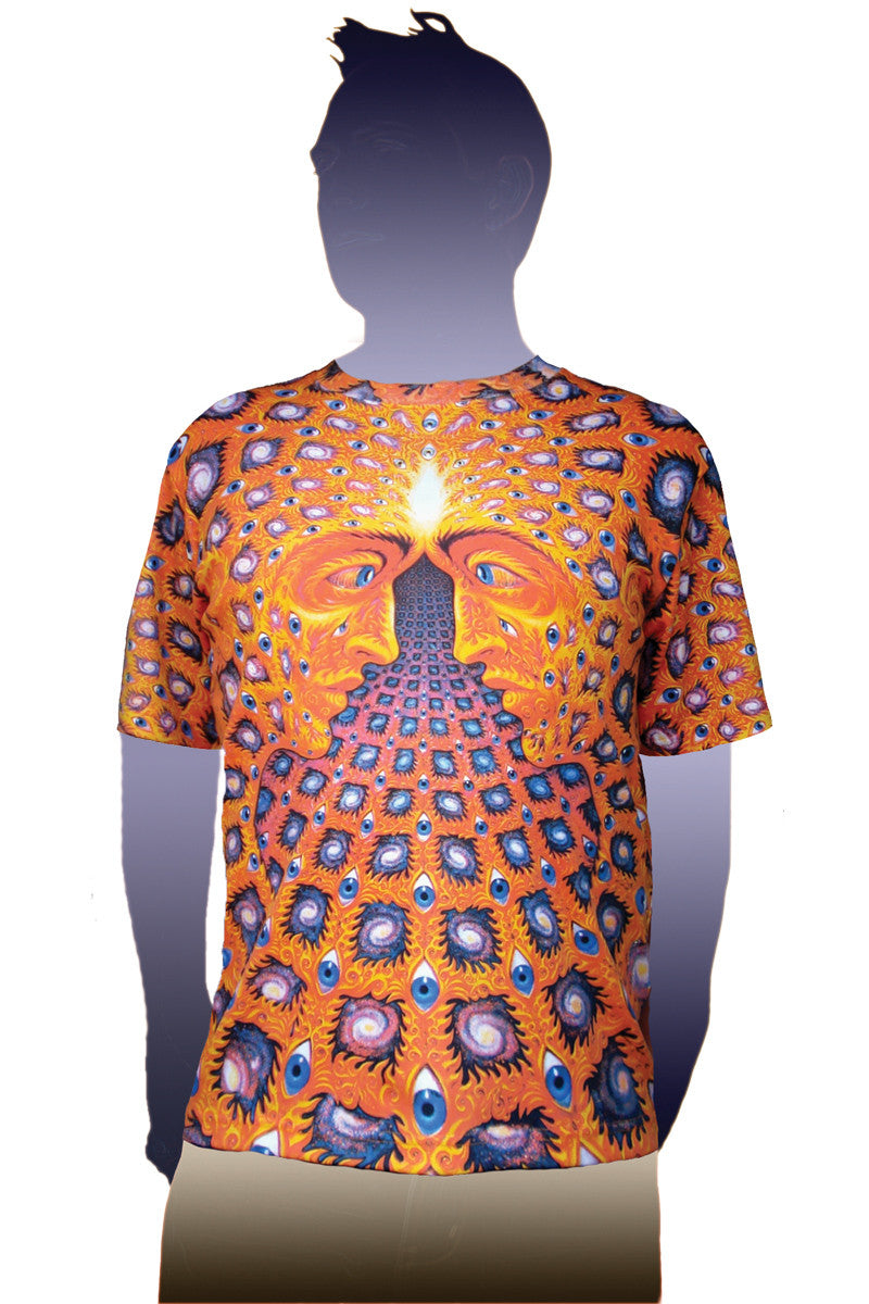 Alex Grey One Mens T-shirt-Sacred Mirrors