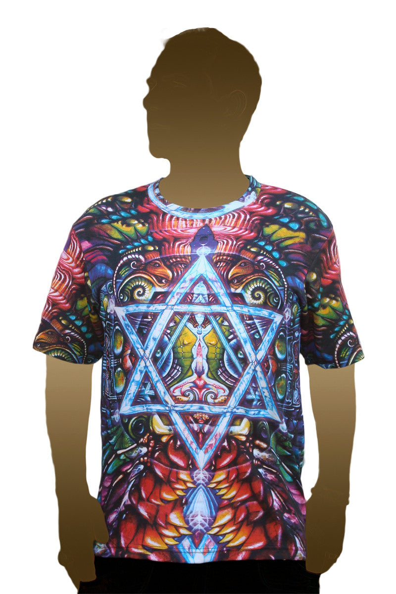Shortsleeve Printed T-shirt- Visionary Art - Concordance