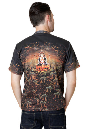 Shortsleeve Printed T-shirt- Psychedelic Art - Enlightenment