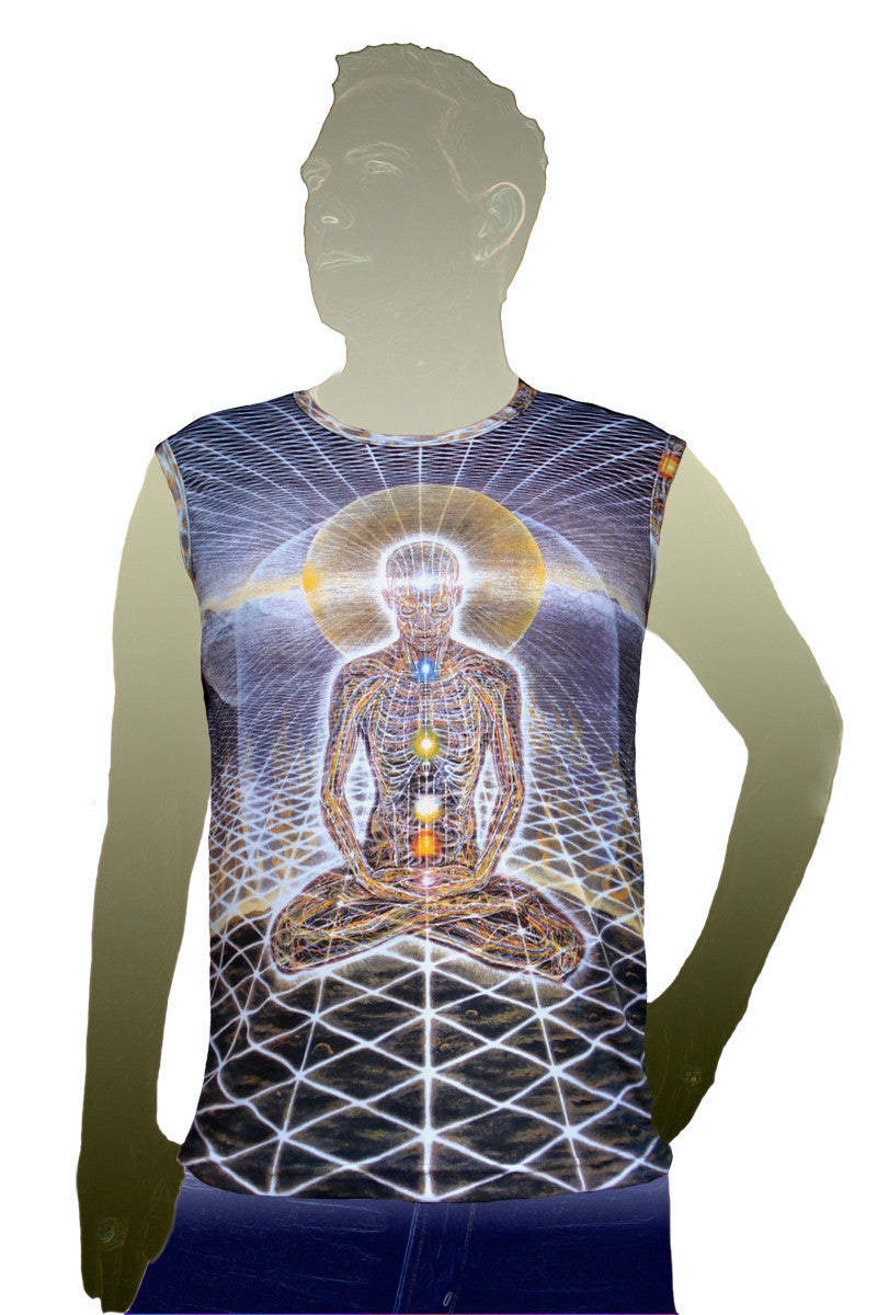 Mens Tank Top Theologue- Art by Alex Grey