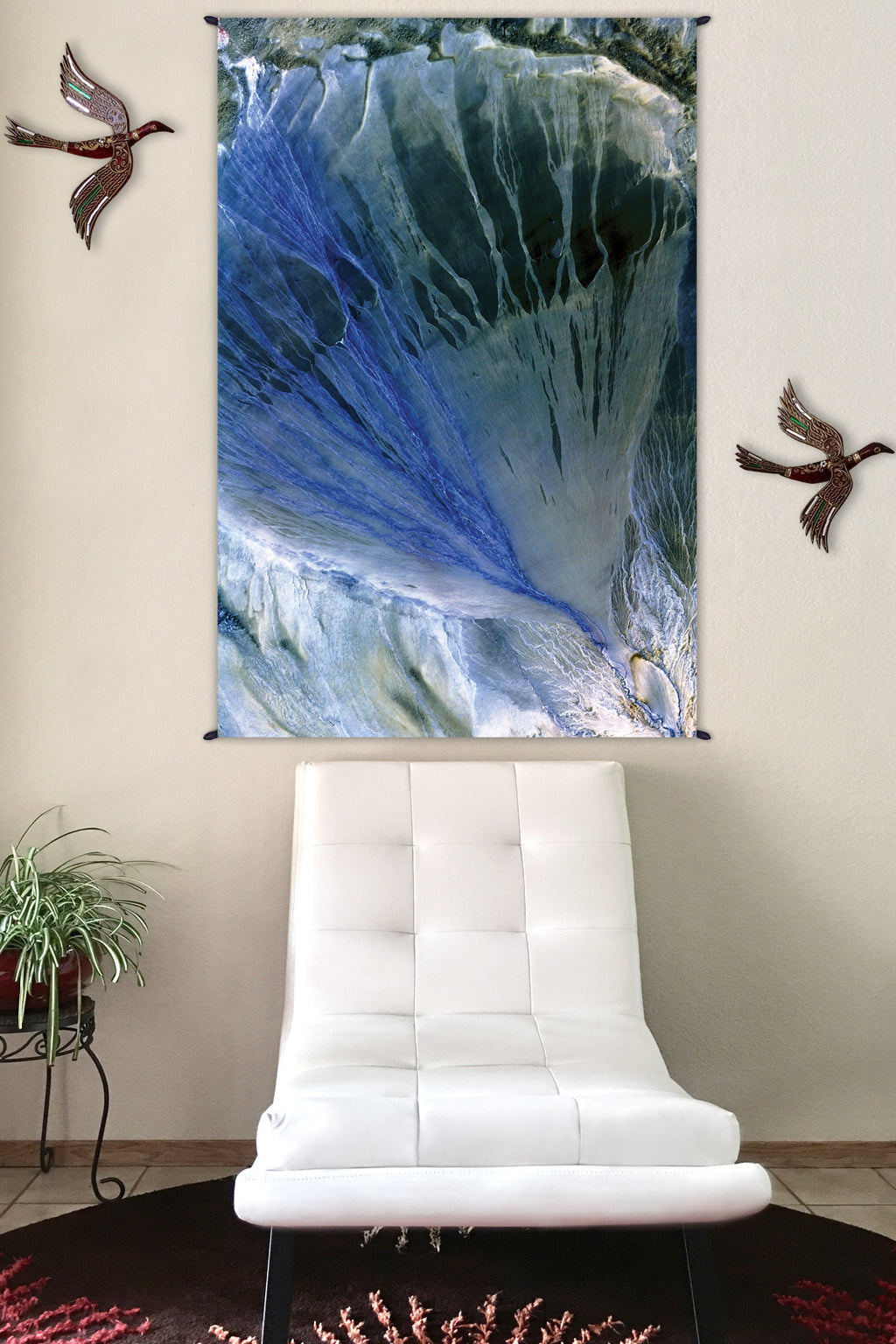 Nature Tapestry - Fabric Tapestry - Earth Tapestry - Alluvial Fan