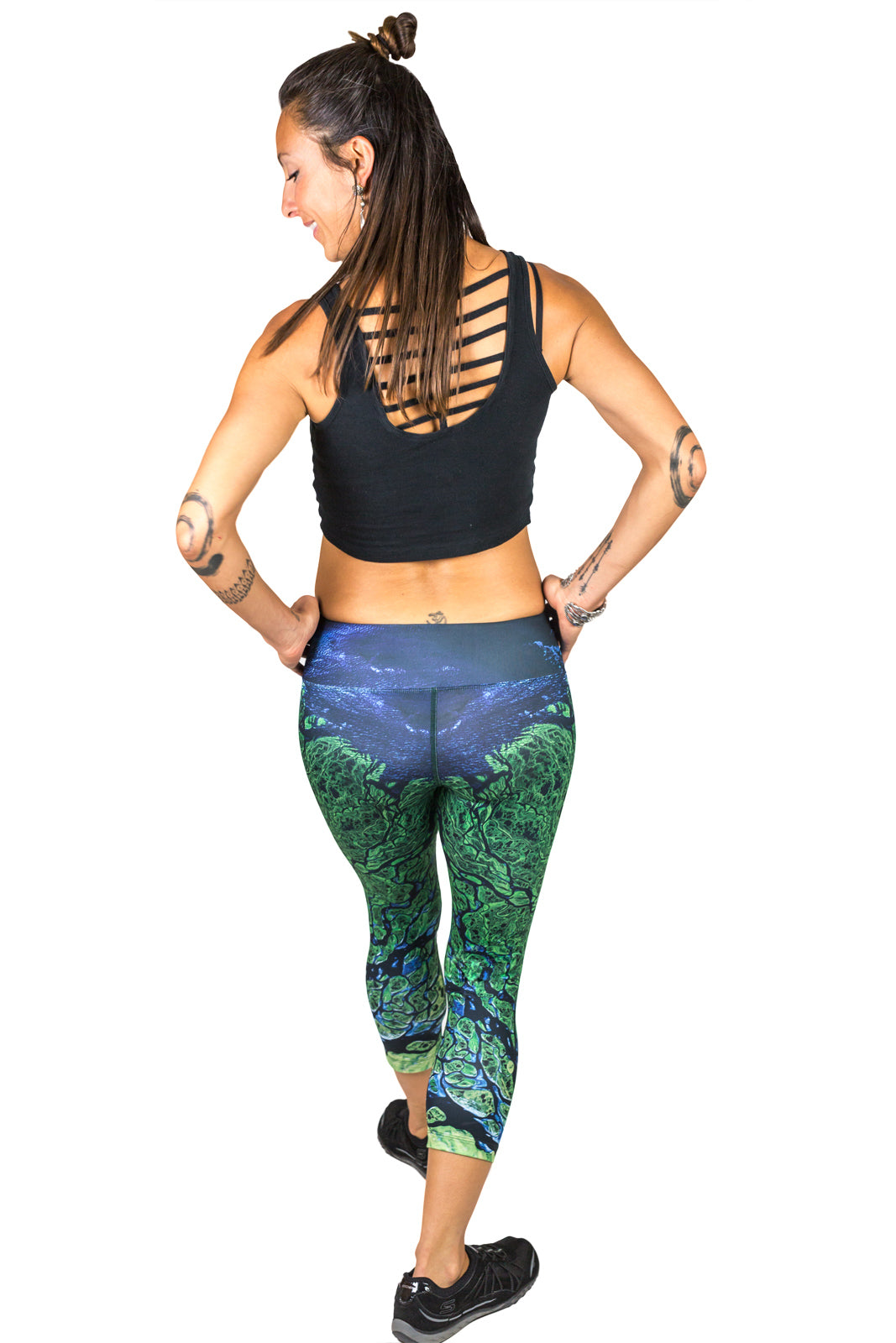 Capri Leggings - Printed Yoga Leggings - Lena Delta